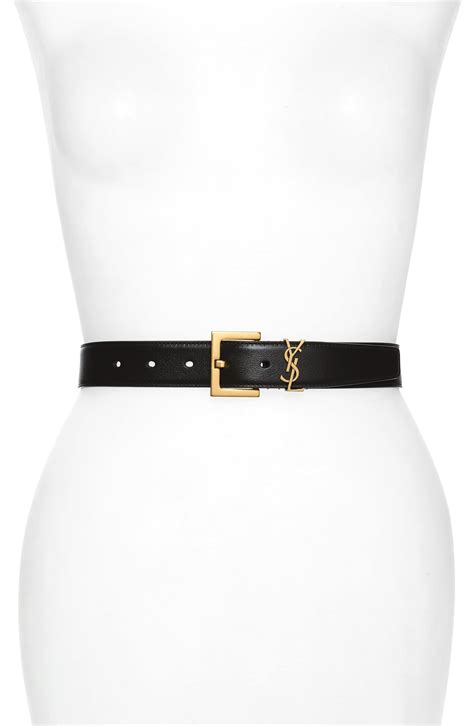 Saint Laurent YSL Cintura Leather Belt on SALE 